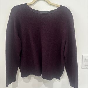 OSKA Deep Purple Knit Sweater Size 3 (US Large) Minimalist Lagenlook